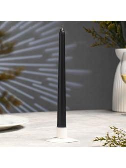 Свеча античная, 2,3х 25 см, лакированная, черный металлик