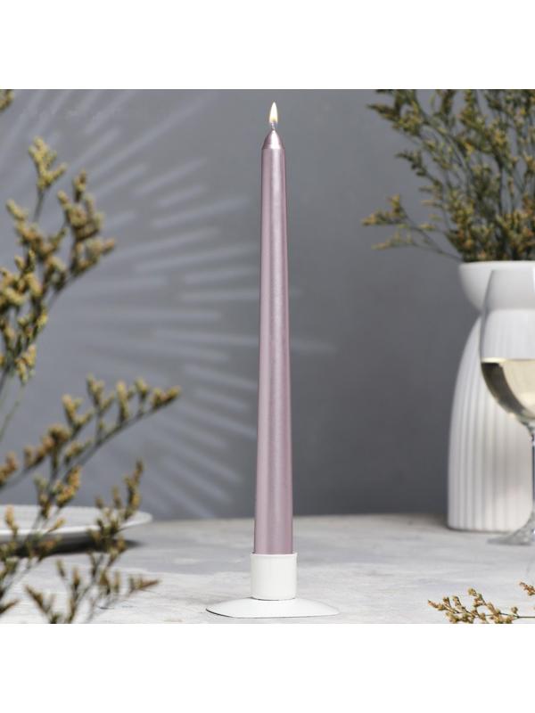 Свеча античная, 2,3х 25 см, лакированная, розовое золото