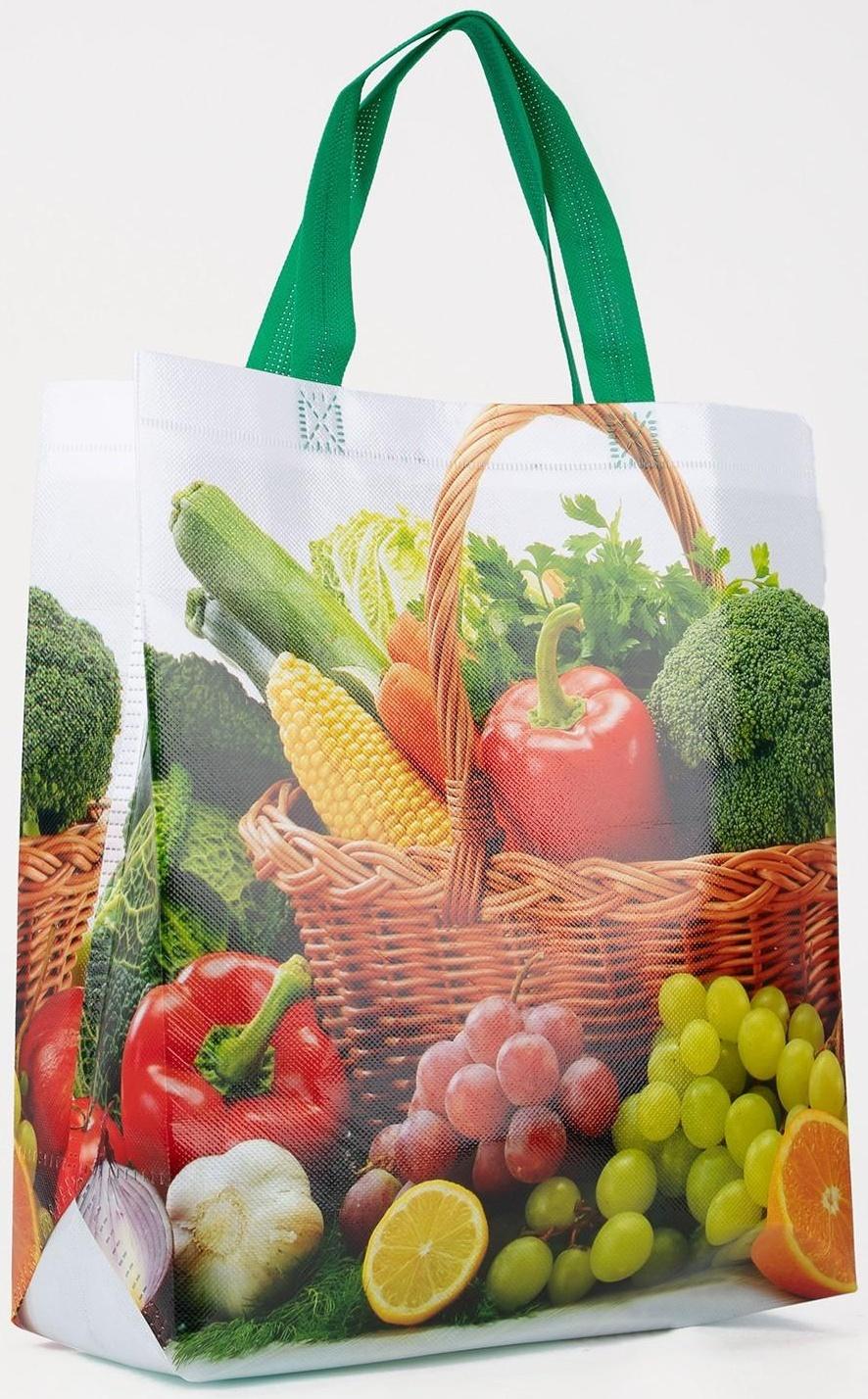 Сумка хозяйственная без застёжки, цвет зелёный