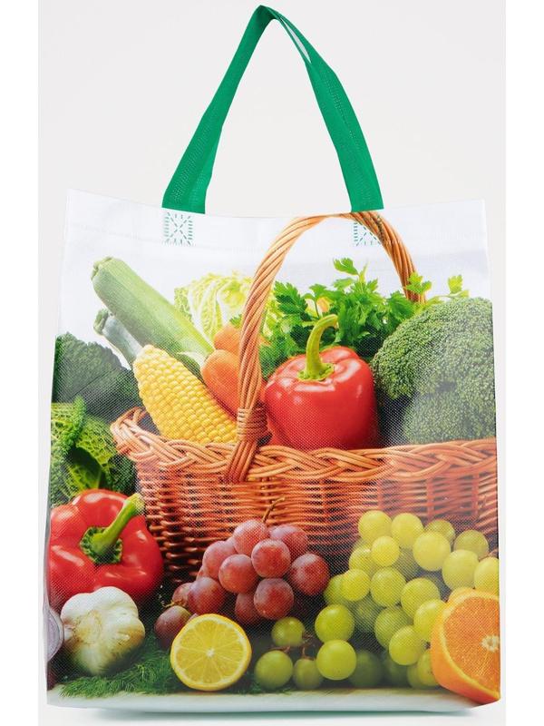 Сумка хозяйственная без застёжки, цвет зелёный