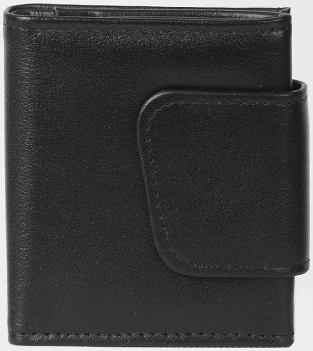 Кошелёк на кнопке, цвет чёрный