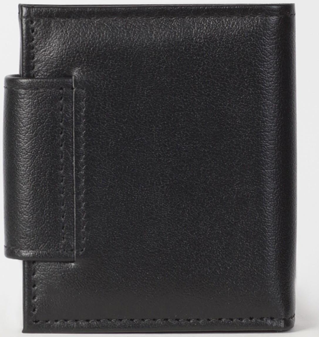 Кошелёк на кнопке, цвет чёрный