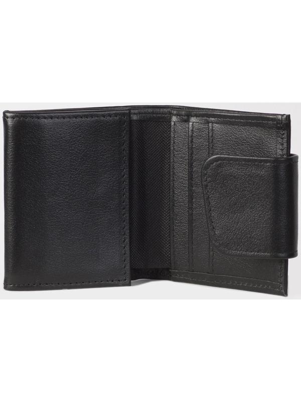 Кошелёк на кнопке, цвет чёрный