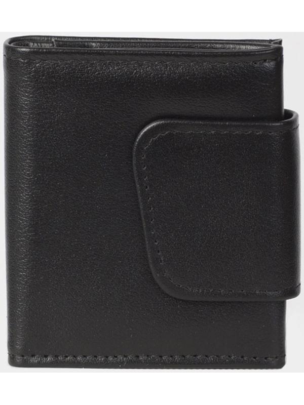 Кошелёк на кнопке, цвет чёрный