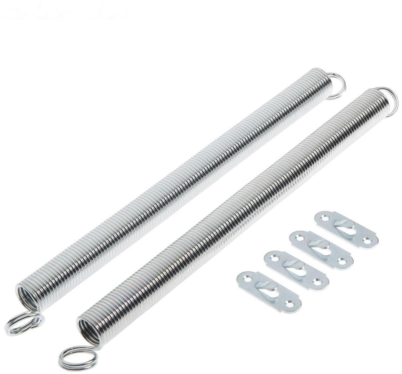 Пружина дверная ТУНДРА, покрытие цинк, D=24 мм, L=300 мм, 2 шт.