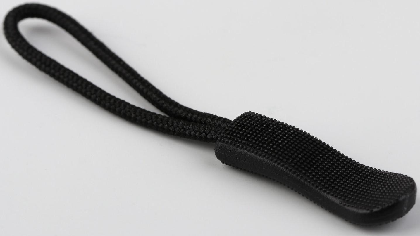 Пуллер для молнии, 2,5 см, 6 × 0,8 см, 10 шт, цвет чёрный