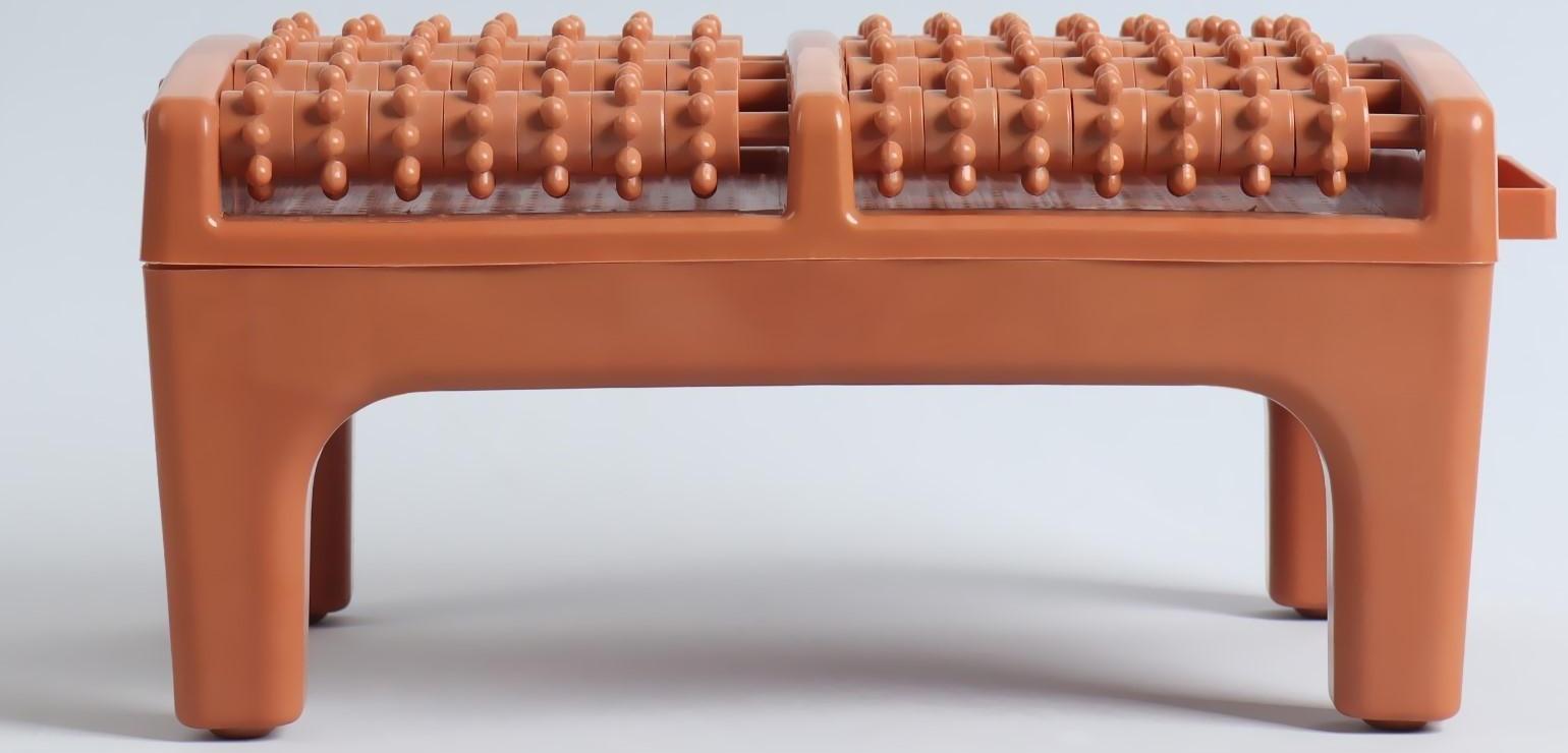 Массажёр для ног, 26,5 × 17 × 13 см, на подставке, цвет коричневый