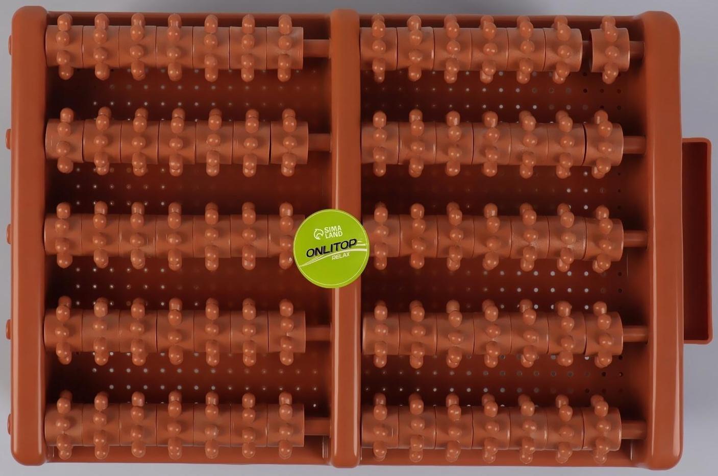 Массажёр для ног, 26,5 × 17 × 13 см, на подставке, цвет коричневый