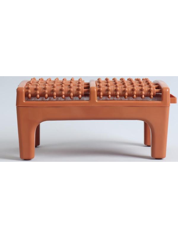 Массажёр для ног, 26,5 × 17 × 13 см, на подставке, цвет коричневый