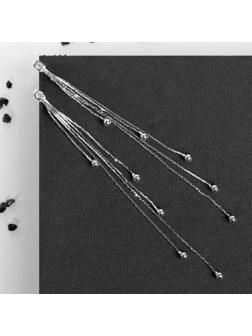 Серьги висячие со стразами 