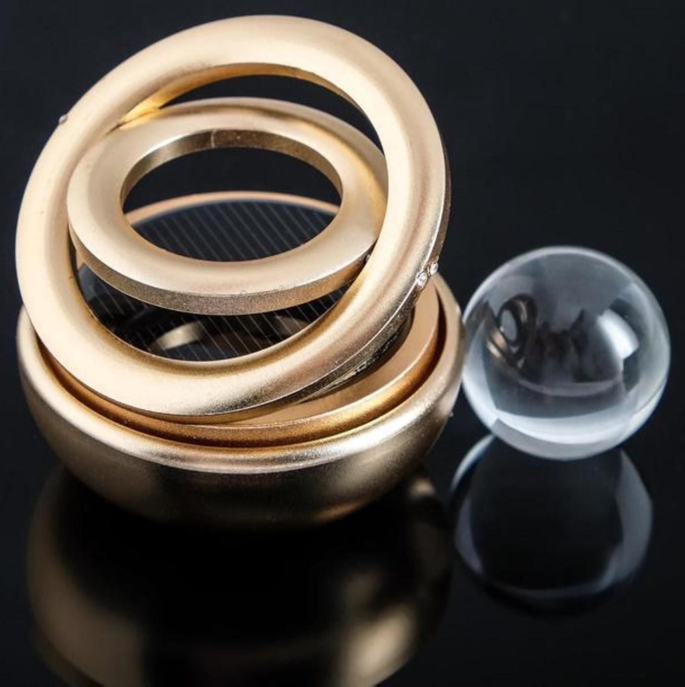 Аксессуар на панель, гравитационные кольца, вращается от солнца, золото