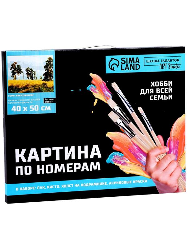 Картина по номерам на холсте с подрамником «Рожь» Иван Шишкин 40х50 см