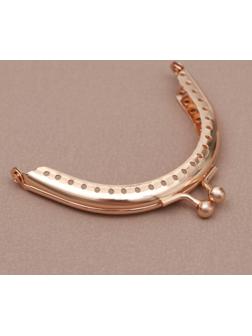 Фермуар пришивной «Полукруг», 8 см, цвет золотой