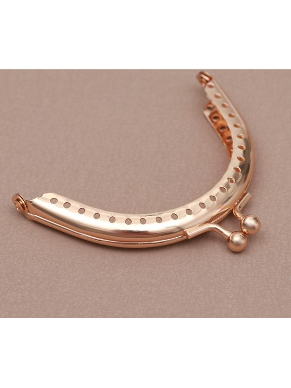 Фермуар пришивной «Полукруг», 8 см, цвет золотой