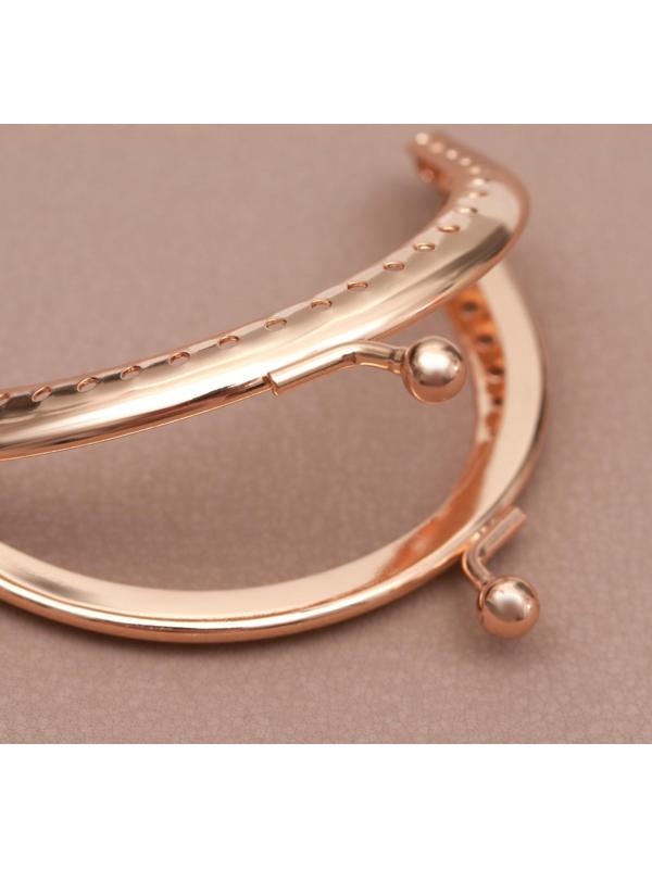 Фермуар пришивной «Полукруг», 8 см, цвет золотой