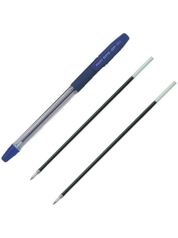 Набор ручка шариковая Pilot, синяя, 0.5мм + 2 смен. стержня
