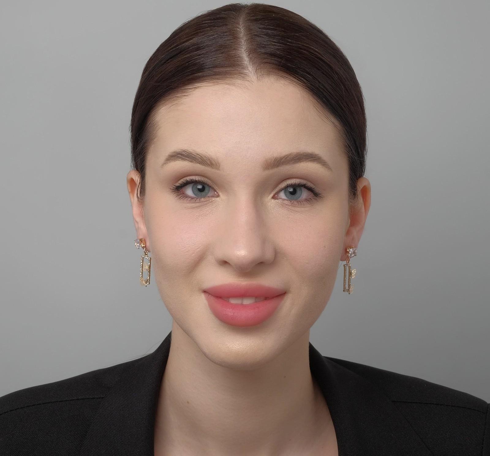 Серьги со стразами 