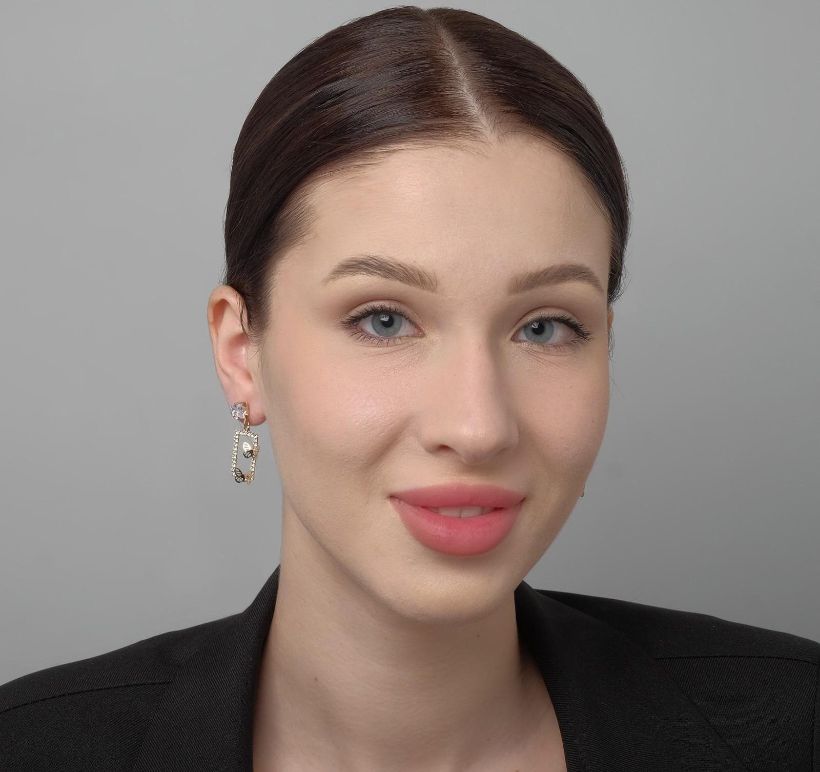 Серьги со стразами 