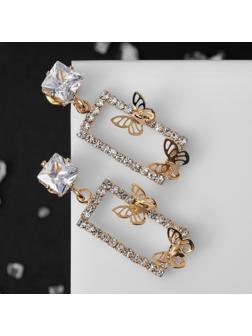 Серьги со стразами 