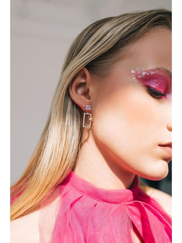 Серьги со стразами 