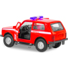 Металлическая машинка 1:32 «Служебная Лада Нива» 12 см., А182R-182R свет и звук, инерционная / Красный