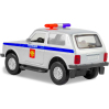 Металлическая машинка 1:32 «Служебная Лада Нива» 12 см., А182R-182R свет и звук, инерционная / Серебристый