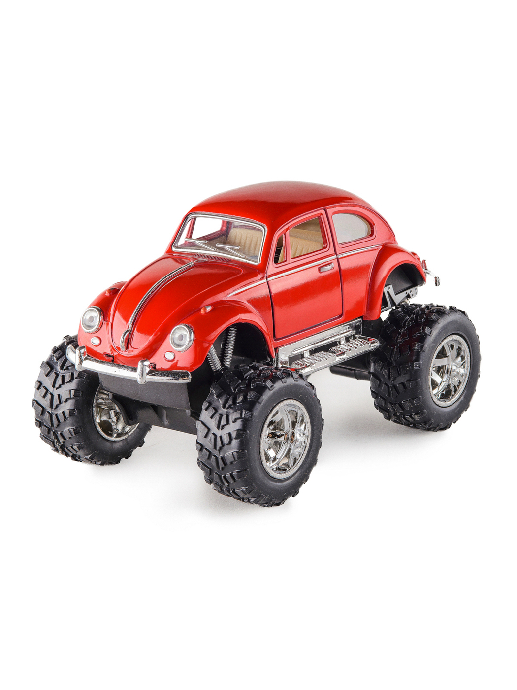 Металлическая машинка Kinsmart 1:32 «1967 Volkswagen Classical Beetle (off Road)» KT5057DB инерционная / Красный