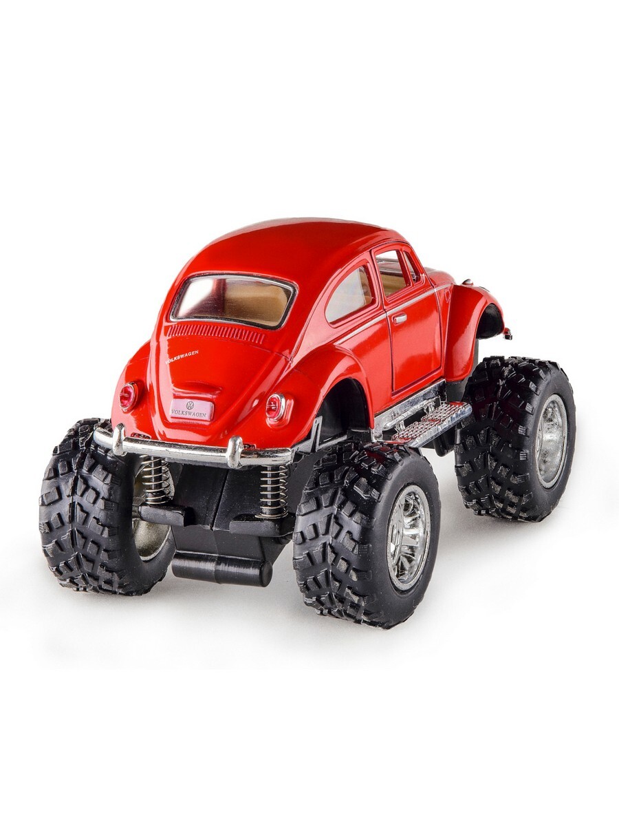 Металлическая машинка Kinsmart 1:32 «1967 Volkswagen Classical Beetle (off Road)» KT5057DB инерционная / Красный