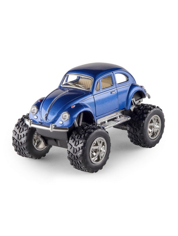 Металлическая машинка Kinsmart 1:32 «1967 Volkswagen Classical Beetle (off Road)» KT5057DB инерционная / Синий