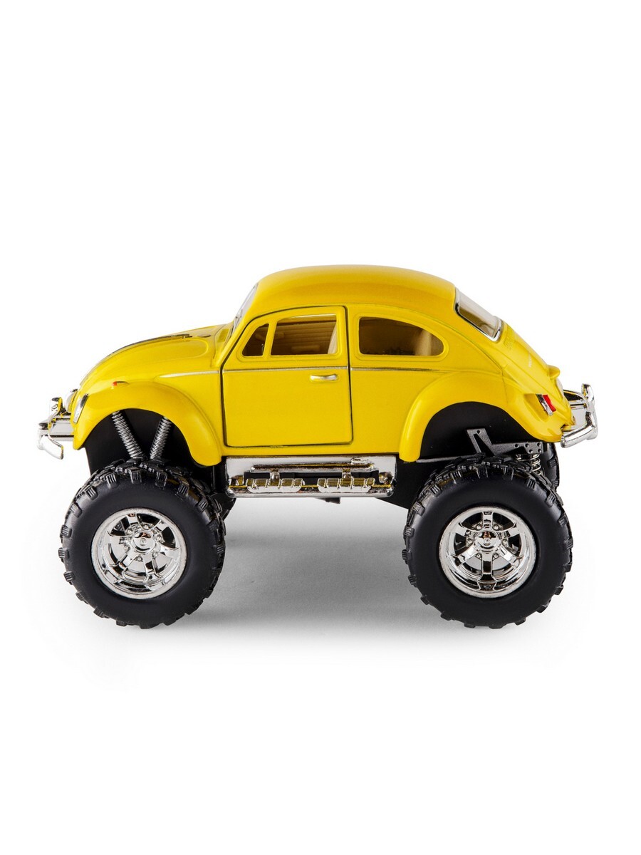 Металлическая машинка Kinsmart 1:32 «1967 Volkswagen Classical Beetle (off Road)» KT5057DB инерционная / Желтый