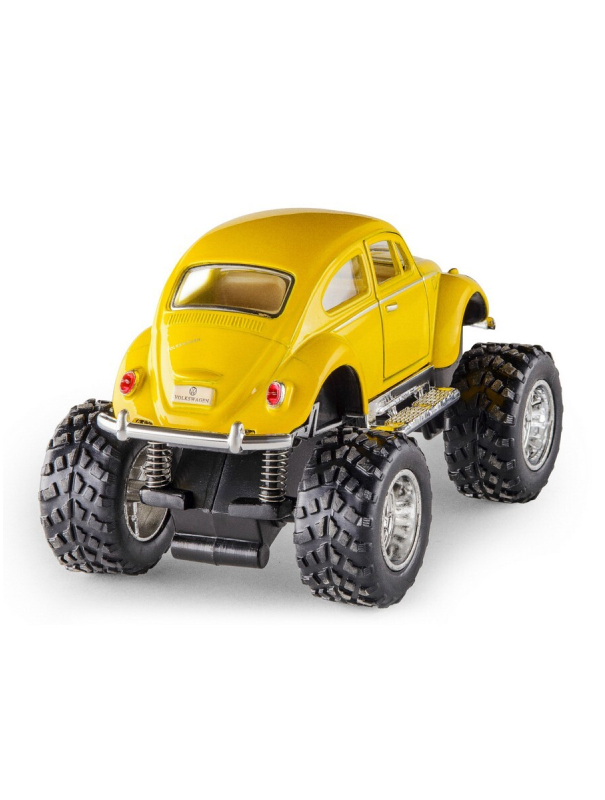 Металлическая машинка Kinsmart 1:32 «1967 Volkswagen Classical Beetle (off Road)» KT5057DB инерционная / Желтый