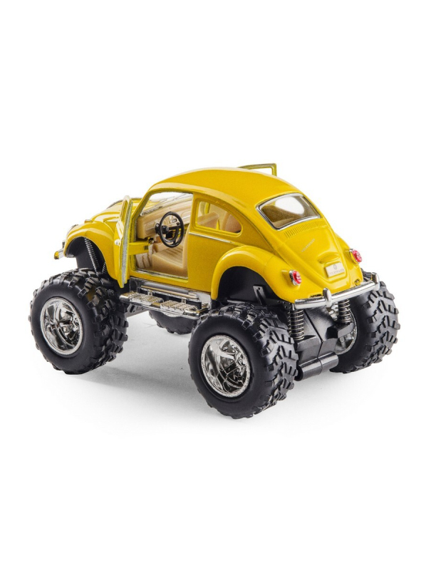 Металлическая машинка Kinsmart 1:32 «1967 Volkswagen Classical Beetle (off Road)» KT5057DB инерционная / Желтый