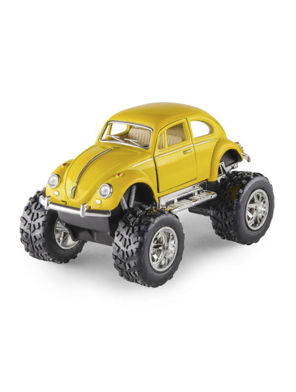 Металлическая машинка Kinsmart 1:32 «1967 Volkswagen Classical Beetle (off Road)» KT5057DB инерционная / Желтый