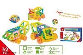 ГМ032 Конструктор магнитный 32 детали. 35х22х4.5 см. (24)M032