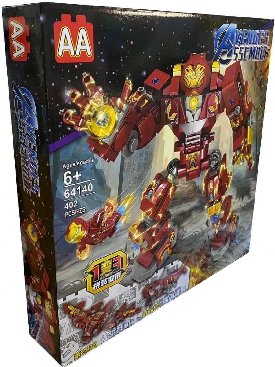 Конструктор «Железный человек 3 в 1» 64140 (Super Heroes) / 492 детали