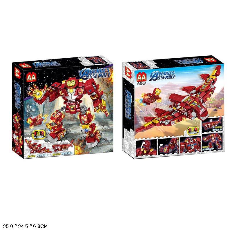 Конструктор «Железный человек 3 в 1» 64140 (Super Heroes) / 492 детали