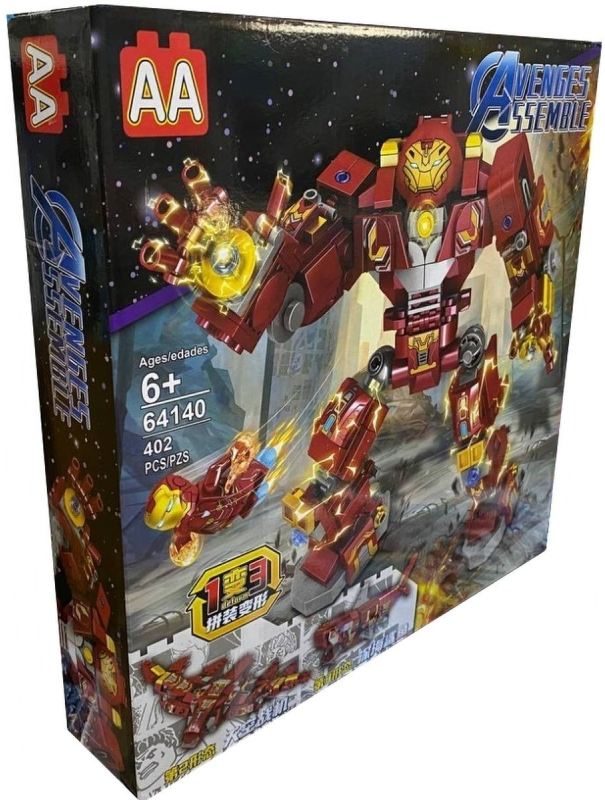 Конструктор «Железный человек 3 в 1» 64140 (Super Heroes) / 492 детали