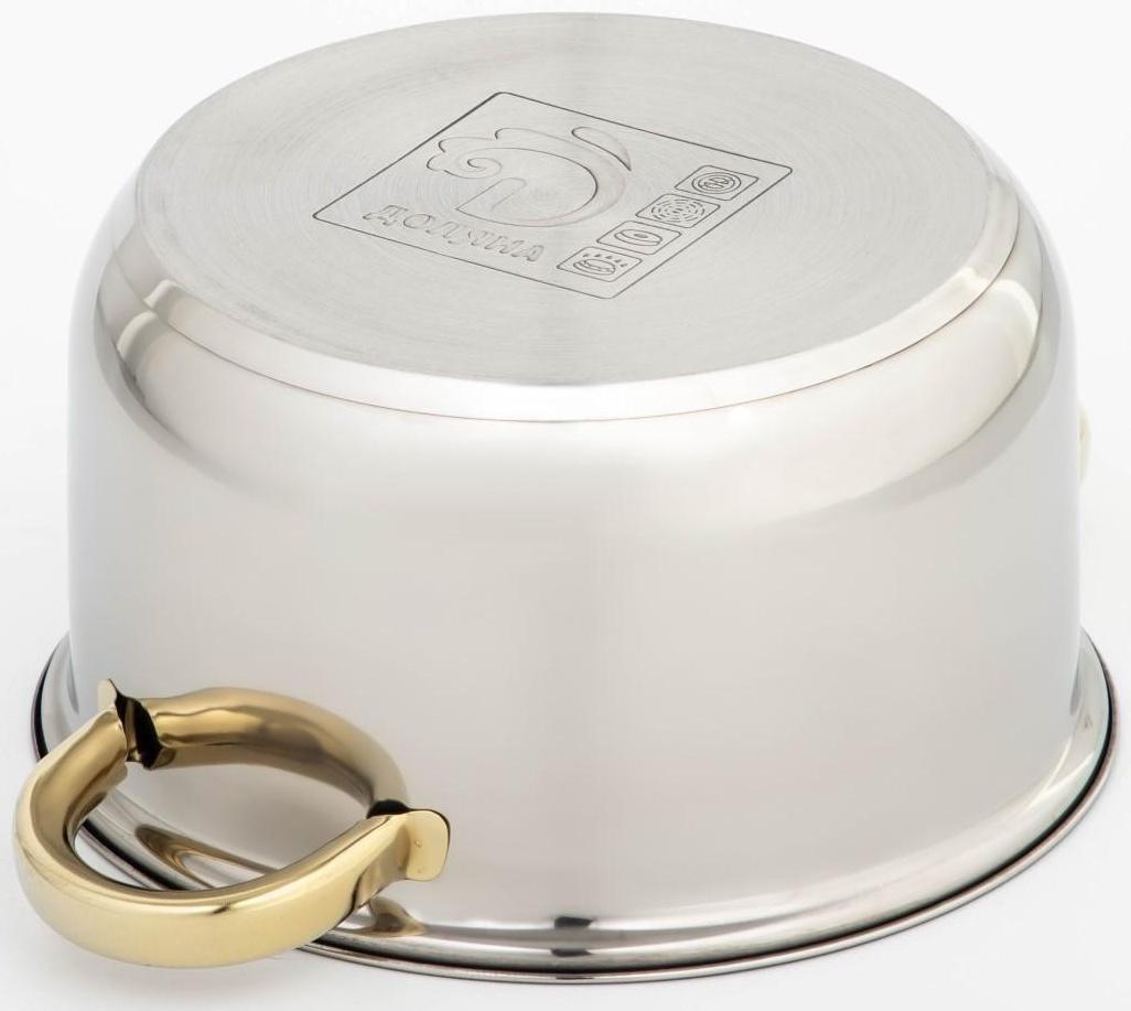 Кастрюля из нержавеющей стали с крышкой Доляна «Стандарт», 3 л, d=20 см