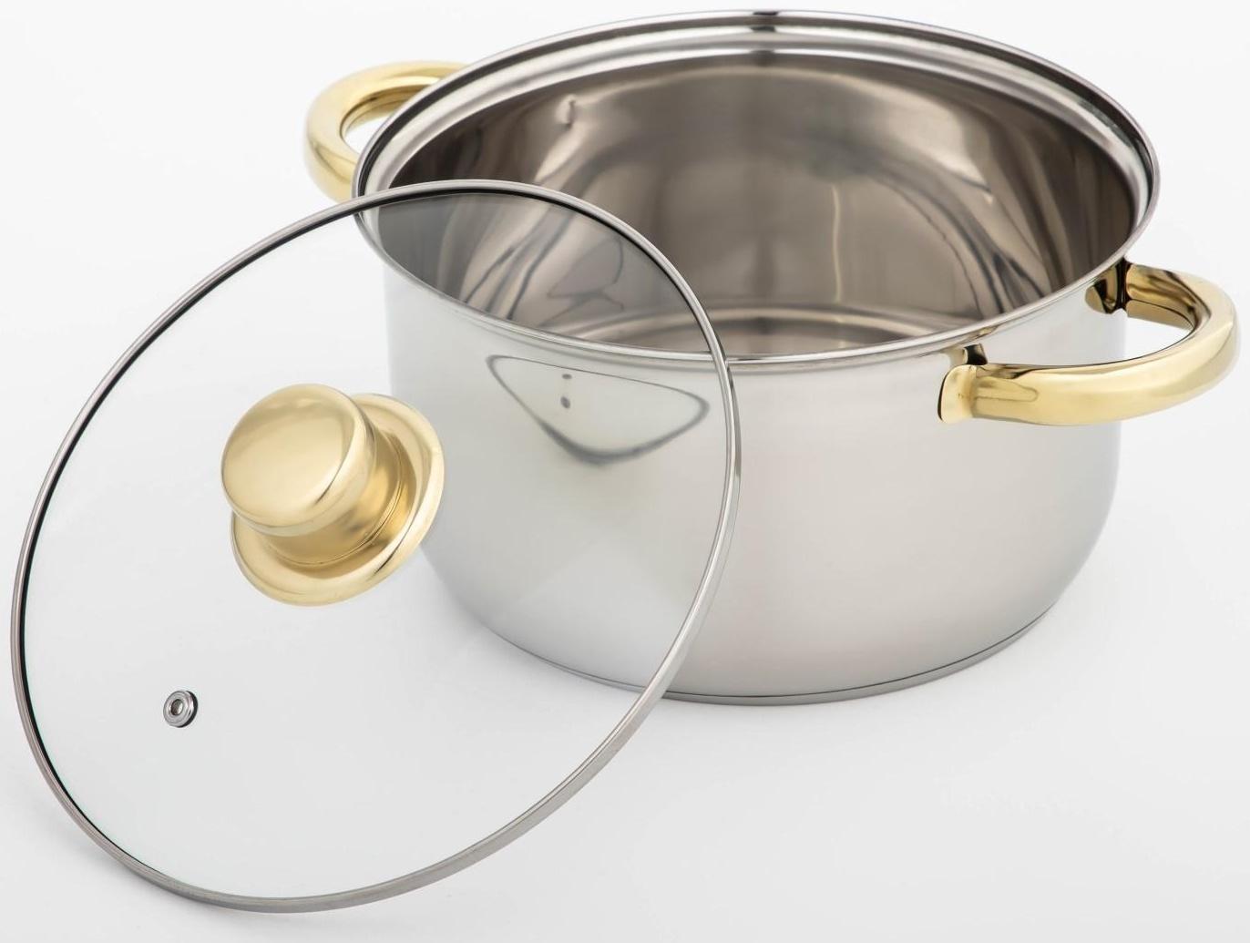 Кастрюля из нержавеющей стали с крышкой Доляна «Стандарт», 3 л, d=20 см