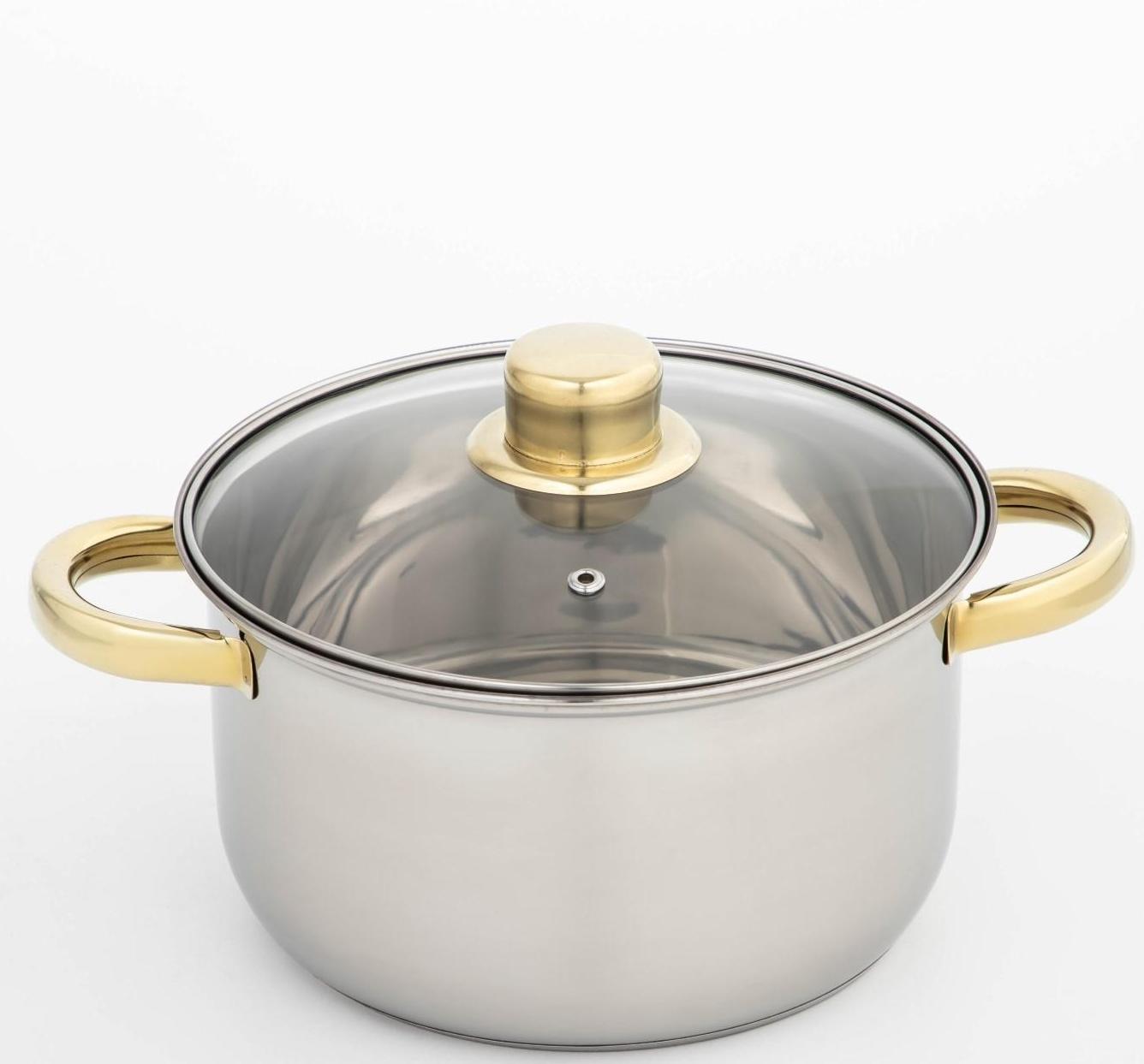 Кастрюля из нержавеющей стали с крышкой Доляна «Стандарт», 3 л, d=20 см