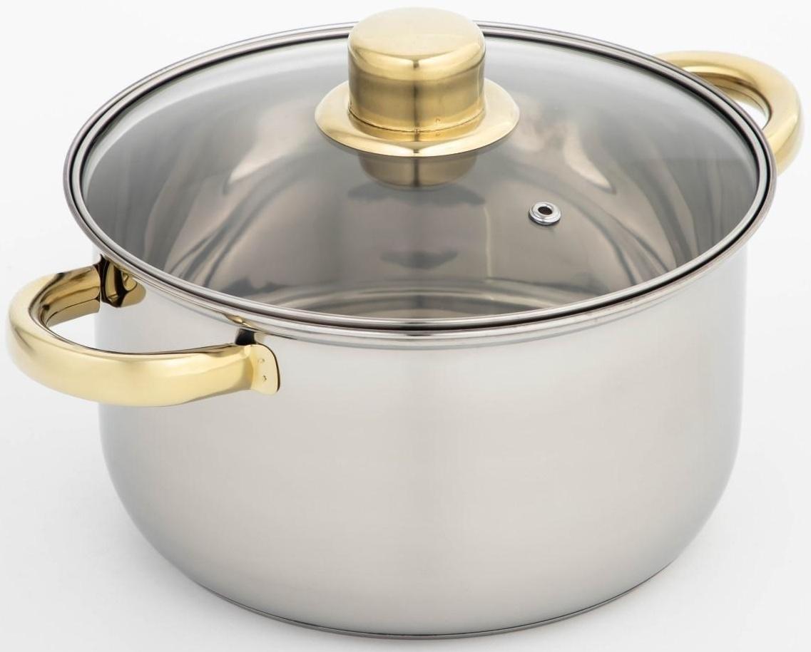 Кастрюля из нержавеющей стали с крышкой Доляна «Стандарт», 3 л, d=20 см