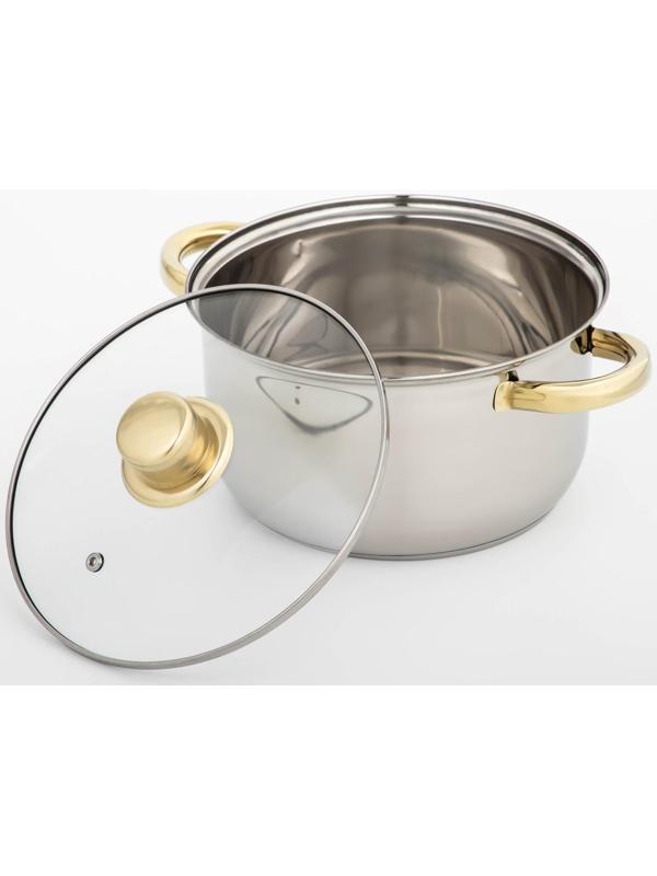 Кастрюля из нержавеющей стали с крышкой Доляна «Стандарт», 3 л, d=20 см