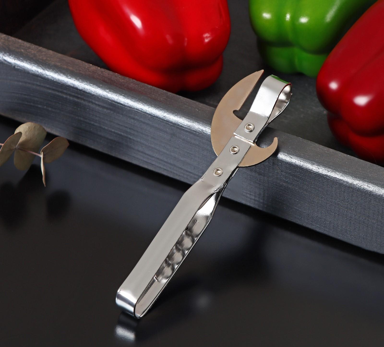 Открывалка-штопор Доляна «Помощник», 14 см, цвет серебряный