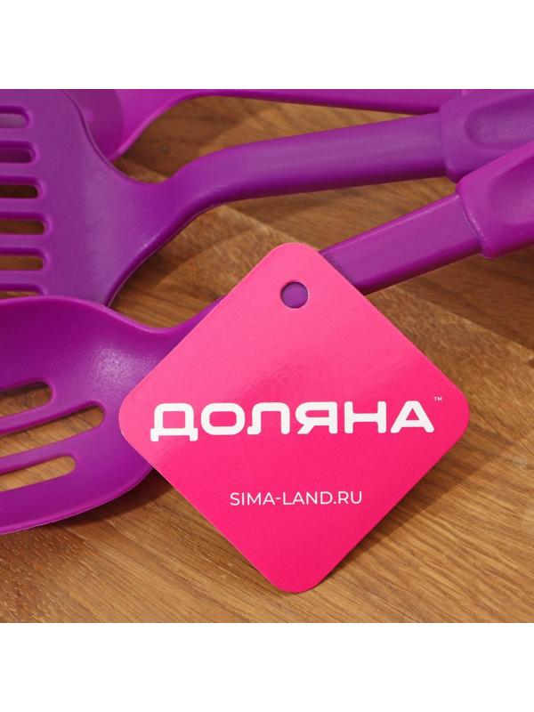 Набор кухонных принадлежностей Доляна «Радуга», 4 предмета, цвет фиолетовый