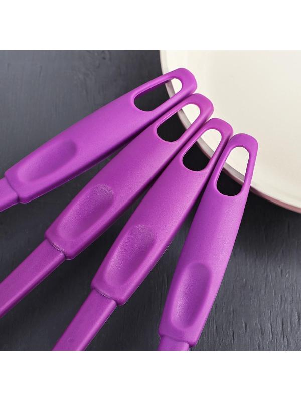 Набор кухонных принадлежностей Доляна «Радуга», 4 предмета, цвет фиолетовый