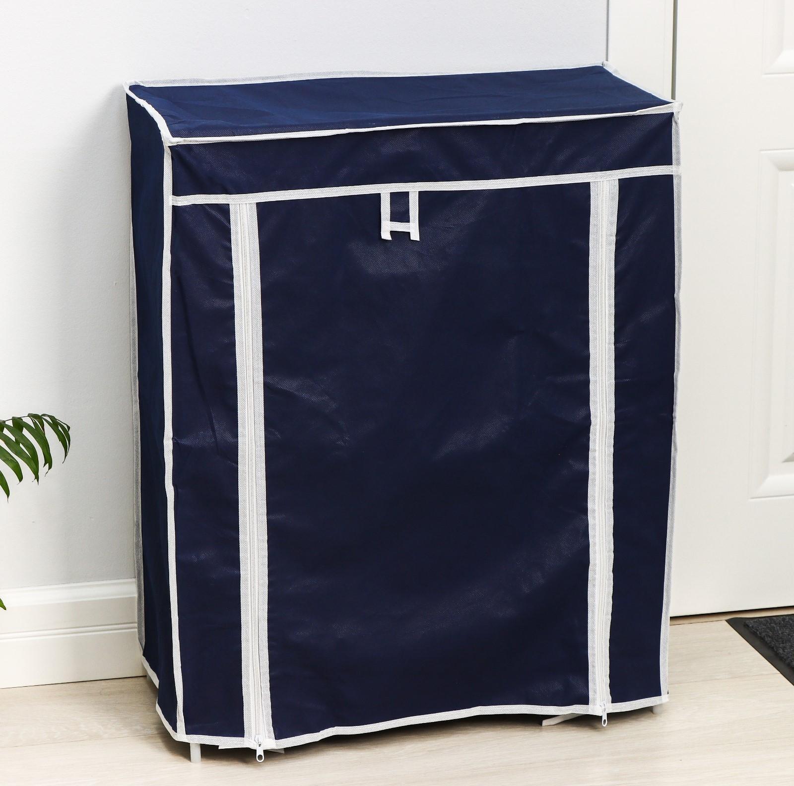 Обувница, 4 яруса, 57×28×72 см, цвет синий