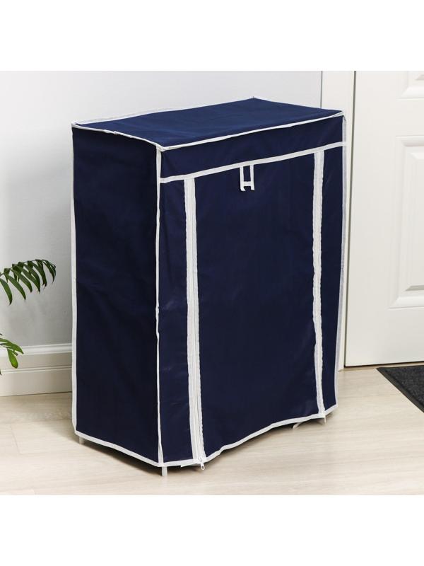 Обувница, 4 яруса, 57×28×72 см, цвет синий