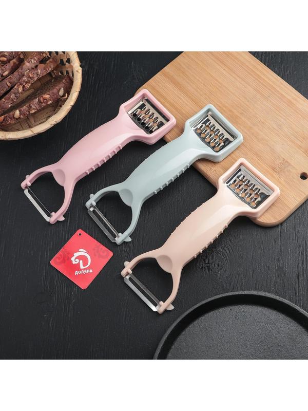 Овощечистка Доляна «Мостик», 19 см, цвет МИКС