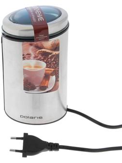 Кофемолка Polaris PCG 0815A, электрическая, ножевая, 150 Вт, 70 г, серебристая