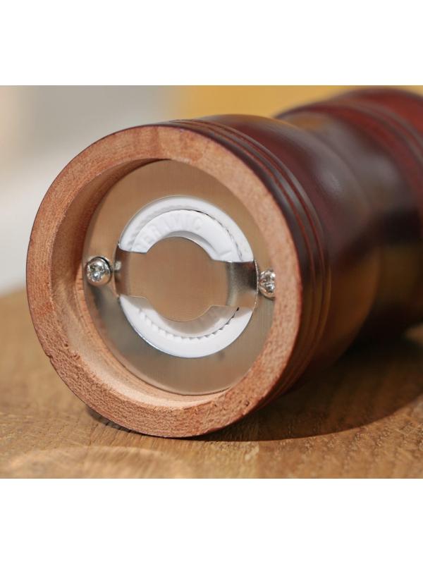 Мельница для специй Доляна «Дуновение леса», 10,5×4,5 см, керамический механизм, цвет коричневый